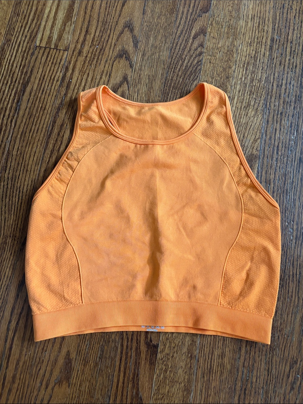 High-Neck Orange Performance Sports Tank